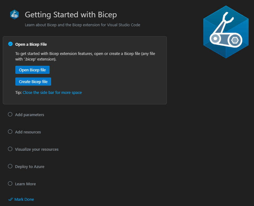 VS Code Bicep Extension getting started guide